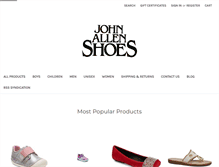 Tablet Screenshot of johnallenshoes.com